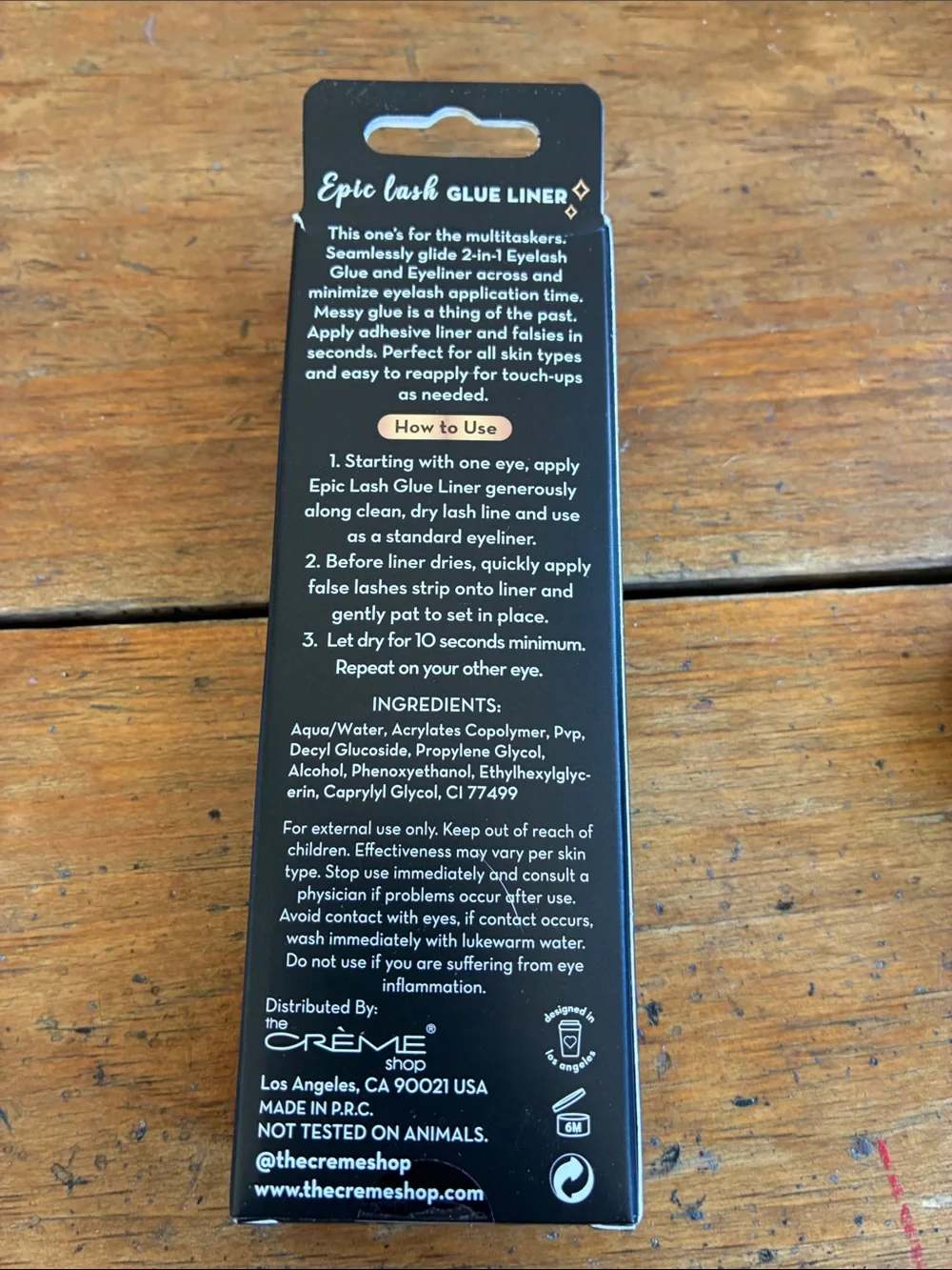 the Crème Shop Epic Lash Glue Liner - Black